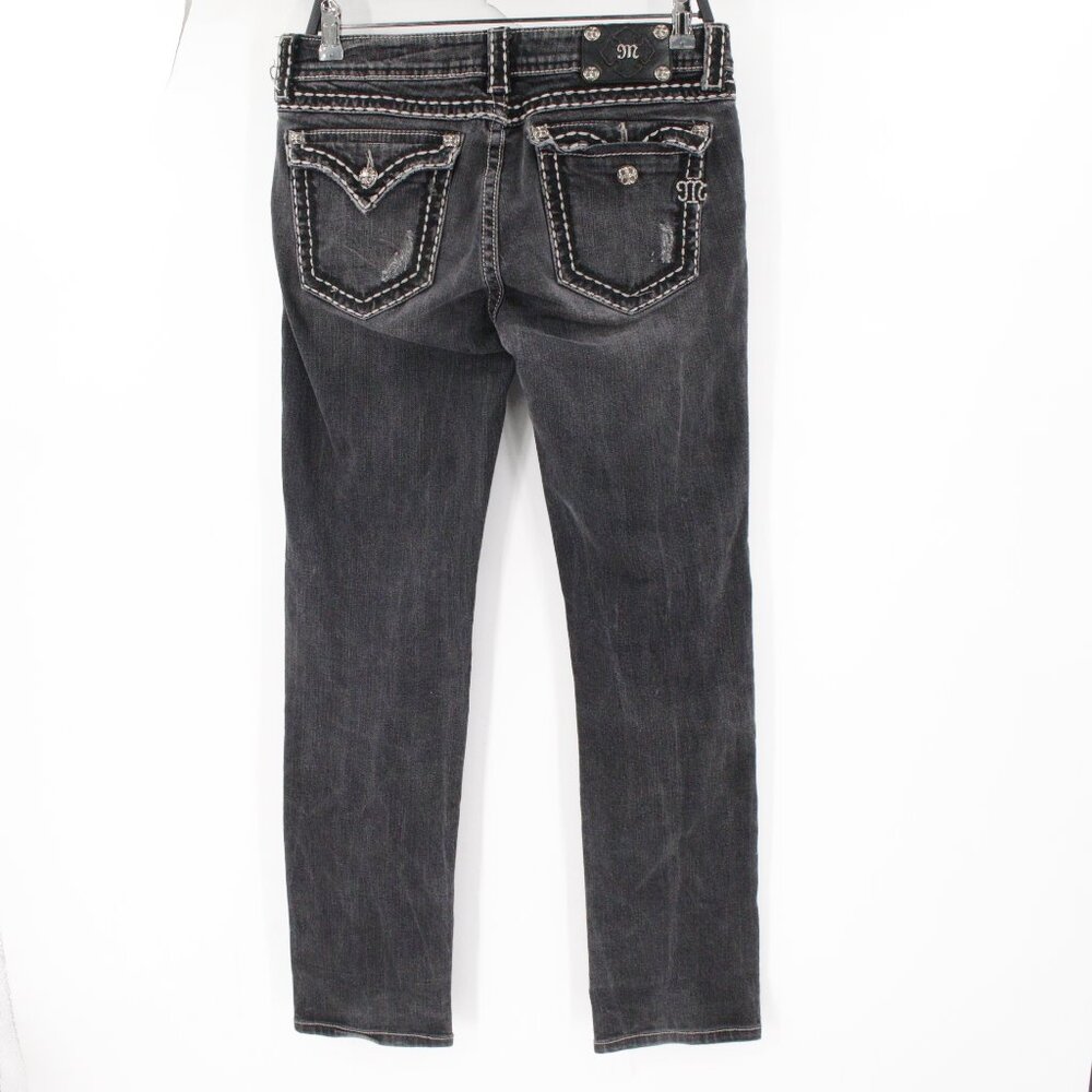 Y2K Miss me jeans Women's 31 L31 skinny low rise denim cotton blend flap pockets